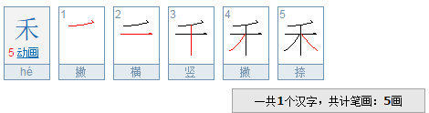 禾的笔画顺序